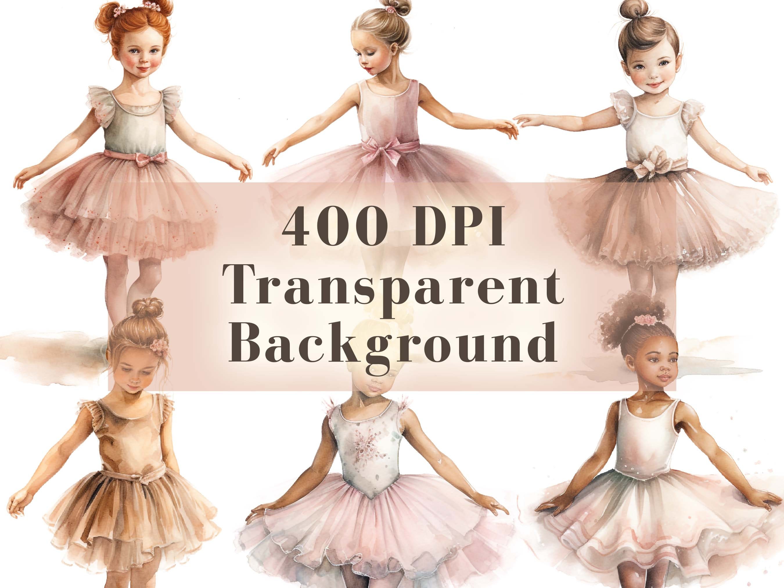 Watercolor Ballerina Clipart Bundle, Pink Ballet Clipart, 20 Ballerina ...