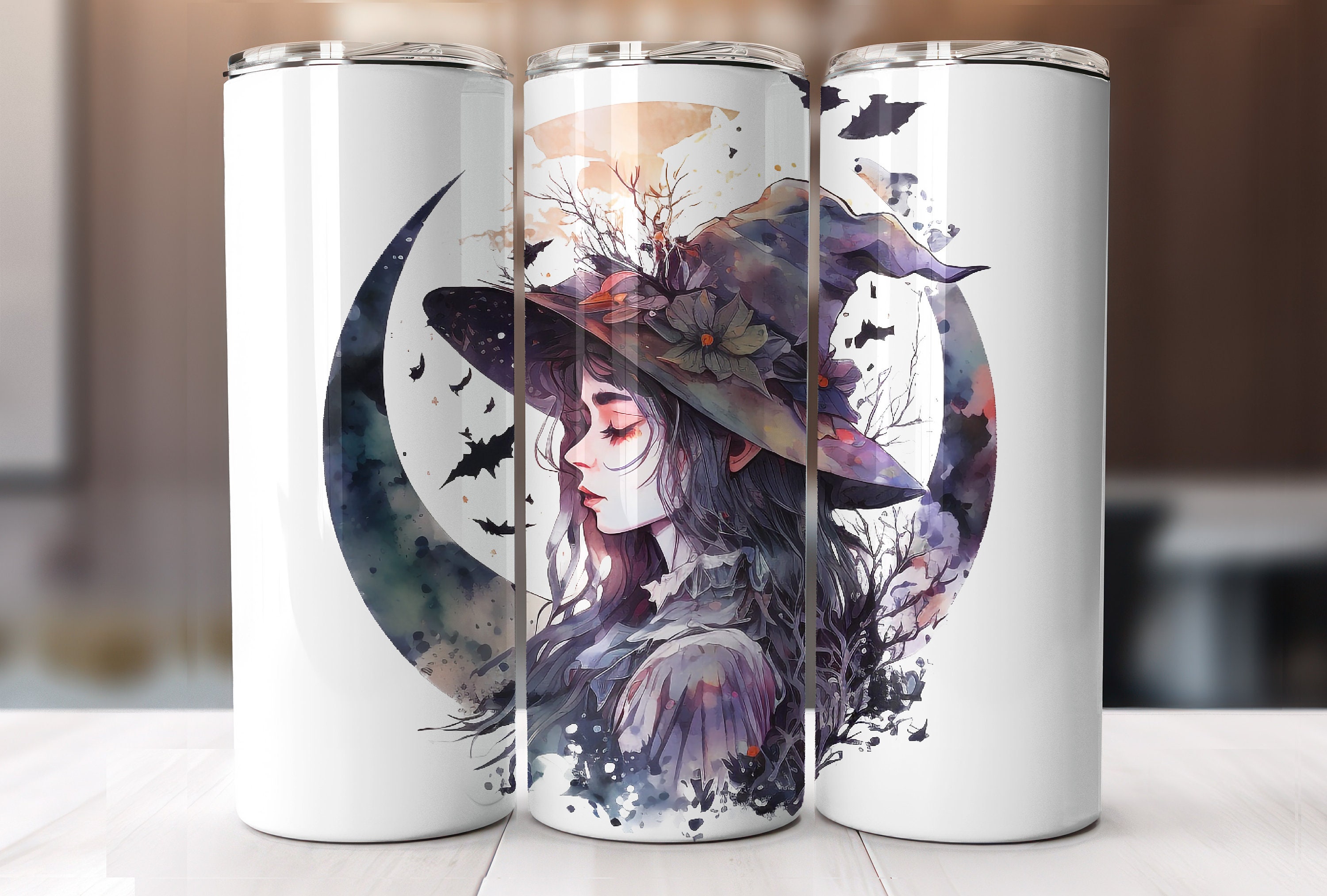 Watercolor Witch Clipart Bundle, 20 Fantasy PNG Witchcraft Clip Art ...