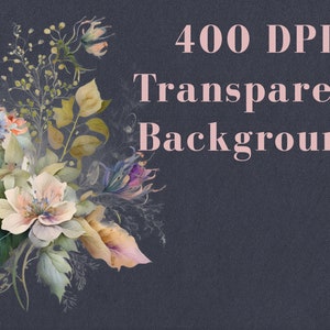 Wild Florals Clipart Bundle - Watercolor Flowers - Floral Clipart ...