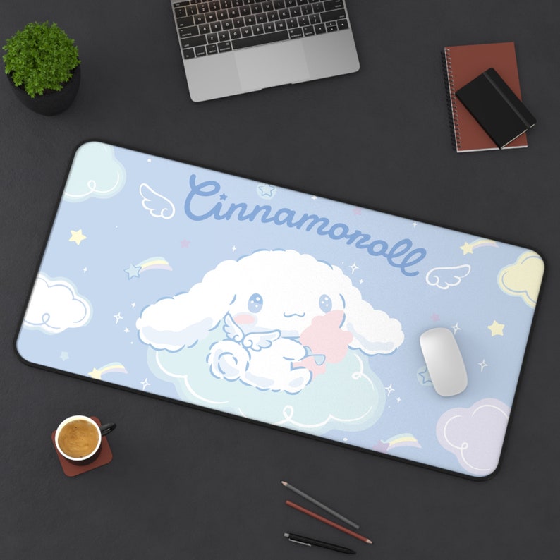 Cinnamoroll Mouse Pad Cinnamoroll Angel Teddy Bear Sanrio Desk Mat ...