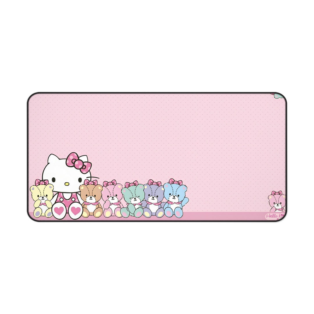 Hello Kitty Mouse Pad Rainbow Pastel Teddy Bear Hello Kitty Etsy