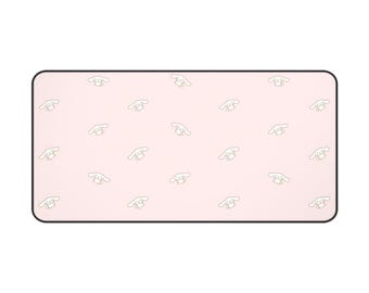 Cinnamoroll Mouse Pad | Cute Cinnamoroll Floating Pink Background | Sanrio Desk Mat Gaming Setup | Coquette Cute Kawaii RGB Aesthetic