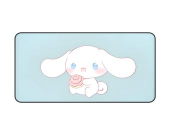 Cinnamoroll Mouse Pad | Cute Cinnamoroll Holding Cinnamonroll | Sanrio Desk Mat Gaming Setup | Coquette Cute Kawaii RGB Aesthetic