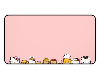 Hello Kitty Mouse Pad | Sanrio Hello Kitty Simplistic Minimalist | Sanrio Desk Mat Gaming Setup | Coquette Cute Kawaii RGB Aesthetic