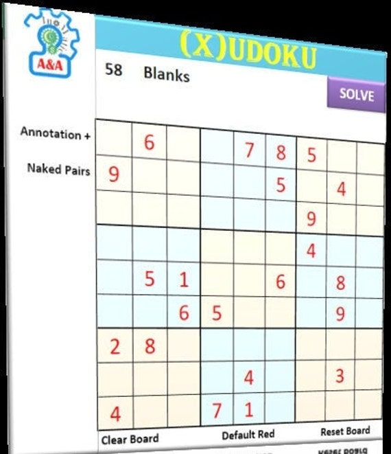 Solve Sudoku Puzzles using Excel Macros - Excel Games