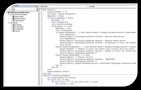 Solve Sudoku Puzzles using Excel Macros - Excel Games