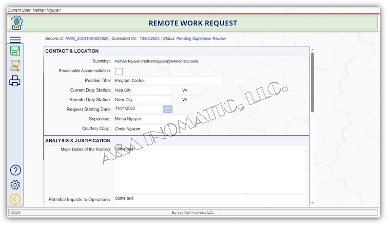 Remote Work Request Sample Complete Powerapps Canvas Template Sample: Remote Work Request Form - Etsy