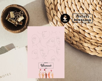 Happy International Women's Day Greeting Card, Women's Day Greeting Card Printable,Happy Women's Day Card,Feminist  Cards, 8th March