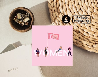 Happy International Women's Day Greeting Card, Women's Day Greeting Card Printable,Happy Women's Day Card,Feminist  Cards, 8th March