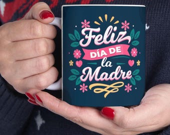 Bloemen keramische moederdag koffiemok, cadeau voor moeder