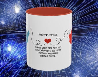 Gepersonaliseerde Vriendschapskoffiemok | Langeafstandscadeau, vrienden voor altijd.