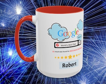 Gepersonaliseerde papa-koffiemok, Google Zoeken-thema