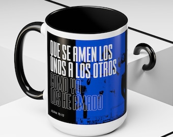 Christelijke koffiemok, Johannes 15:12, religieus cadeau