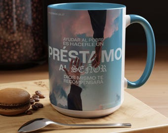 Christian Faith-koffiemok, Spreuken 19:17, Helping the Poor Design