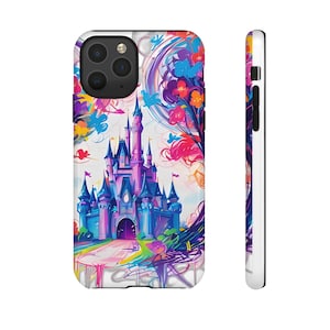 Custodia per telefono Watercolor Magical Kingdom, custodia per telefono Mouse Ear Castle, custodia per telefono Magic Kingdom, custodia per telefono Princess Castle Family