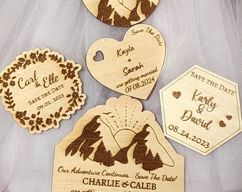 Wooden Save the Date Magnets