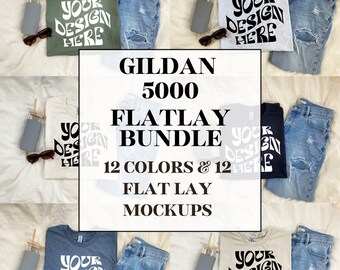 Flat Lay Gildan Mockup Bundle Gildan 5000 Folded Mockup Gildan Tshirt Bundle Gildan Mockup Aesthetic Flat Lay Mockup Folded Shirt Mockup