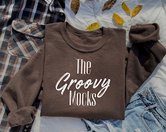 Gildan 18000 Mockup Dark Chocolate Flat Lay Autumn G18000 Mockup Crewneck Fall Sweatshirt Mockup Brown Folded Sweatshirt Mockup G18000 Fall