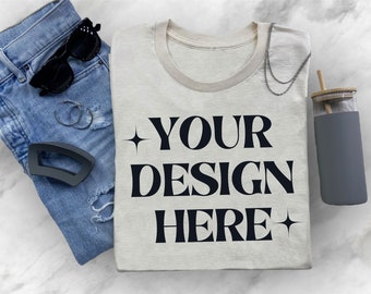 Flat Lay Gildan 5000 Mockup Natural Mockup Folded T-shirt Flat Lay Mockup Gildan 5000 Mock Aesthetic Folded Mockup Trendy Mock Colored Shirt