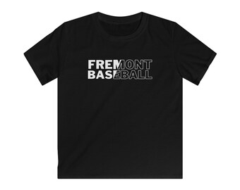 T-shirt de baseball souple découpé pour jeunes Fremont
