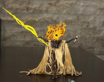 Figura de Midra, Señor de la Llama Frenética / Estatua impresa en 3D pintada a mano