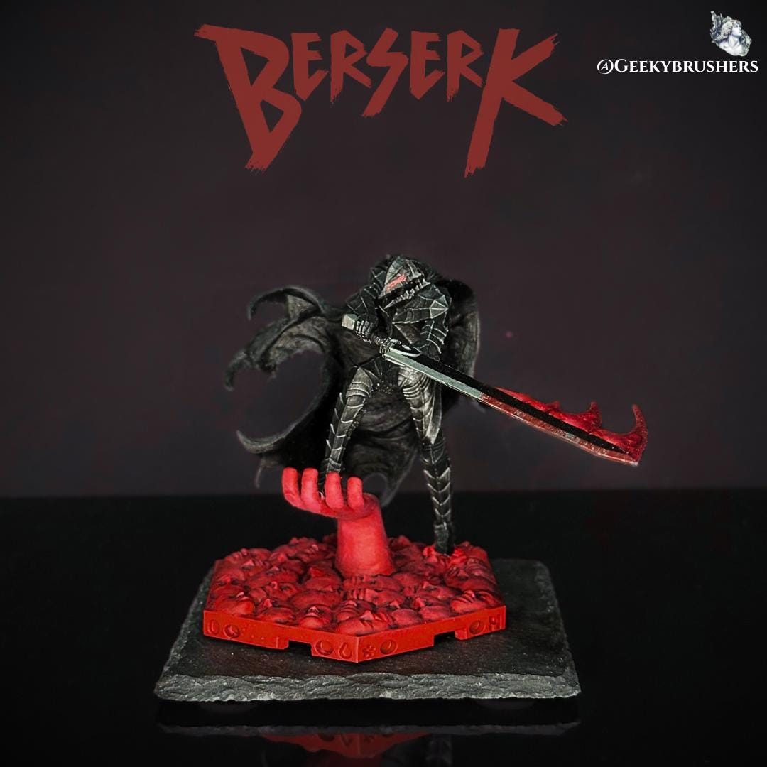 ART OF WAR Berserk Guts-Armored フィギュア Berserk Guts Berserker Armor Figure: Hand-painted Resin Statue - Etsy