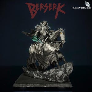 Painted Skull Knight Figure from Berserk – Hand-Painted Collectible Statue – Anime Resin Model – Dark Fantasy Gift