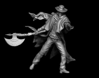 Father Gascoine Miniature tabletop, Bloodborne Hand-Painted Resin Statue, Fanart Collectible