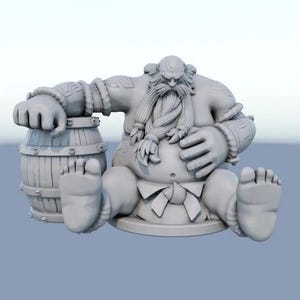 Gragas figure, hand painted, resin, 7cm, League of Legends, tabletop, gamer gift