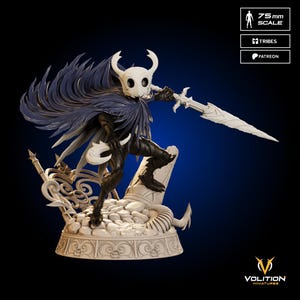 Knight Statue from Hollow Knight | Hollow Knight Resin 75mm Figure |Highly Detailed| VolitionMiniatures Model | Painted & Unpainted |Diorama