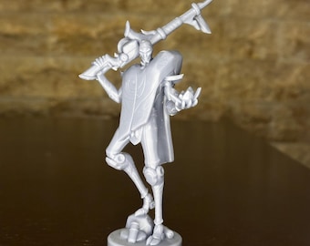 Jhin, 3d printed, resin figure, height, League of Legends