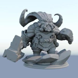 Ornn figure, hand painted, resin, 90mm, League of Legends, tabletop, gamer gift