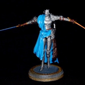 Rellana the twin moon knight miniature from Elden ring, 3d printed with resin, hand painted figure,