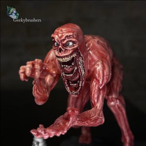 Estatua de Entidad Sonriente de 15 cm – Figura de resina de terror 16K, coleccionable, criatura espeluznante para exhibición, pintada o sin pintar, ideal como regalo.