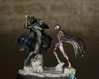 Guts vs Femto Mini Figure – 3" Handmade Resin Statue | Painted or Unpainted Berserk Collectible | Final battle