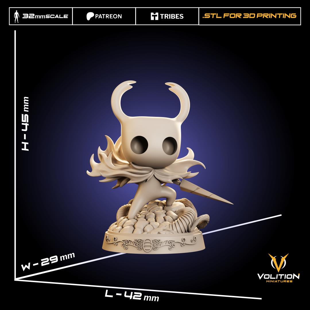 Hollow Knight レジンフィギュア | 手描きまたは未塗装 12K プリント