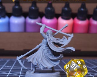 Estatua de resina en miniatura de la Hermana Friede, pintada a mano, arte de fan de Dark Souls