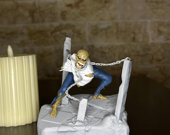 Iron Maiden Eddie Figure | Piece of Mind Collectible Statue, Hand-Painted 3D Resin Model