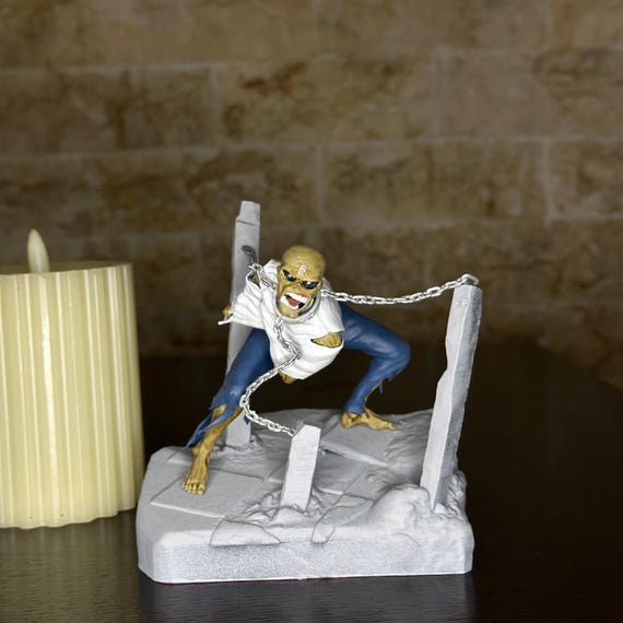 Iron Maiden Eddie Figure | Piece of Mind Collectible Statue, Hand