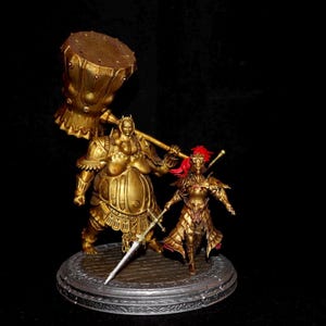 Ornstein and Smough resin figures, statue, Dark Souls remastered