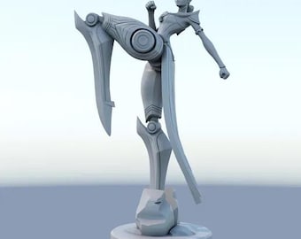 Camille, hand painted, resin figure, League of Legends, 3d printed, tabletop