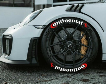 Permanent Continental Tire Lettering Stickers 1.25″ Fits 14″– 22″ Wheels 8 pcs Kit Car Wheel Decals