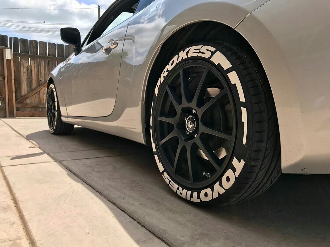 Tire Lettering Toyotires Proxes Permanent Stickers 1.25