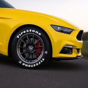 Pegatinas permanentes con letras Firestone para neumáticos: 8 unidades de 1,25&quot; para llantas de coche