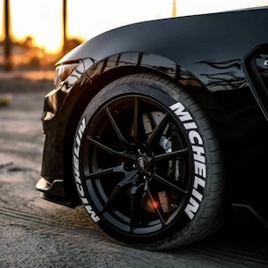 Michelin Tire Lettering Stickers: Permanent 1.00&quot; (8 pcs)