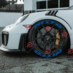 Permanent Nitto Tire Lettering Stickers: 1&quot; Car Wheel Decals, 8-Piece Kit