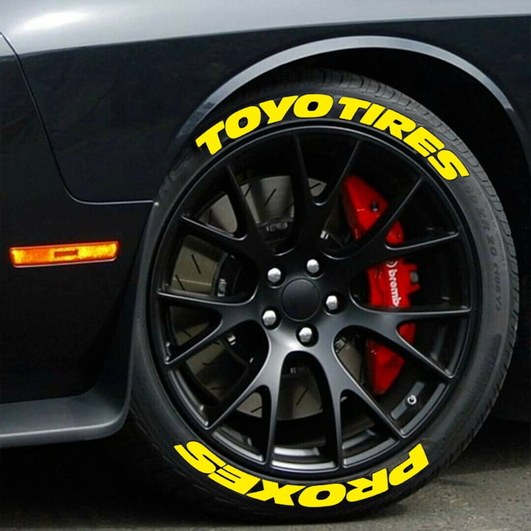 Permanent Toyo Tires Proxes Tire Lettering Stickers 1.00 Letters for 14