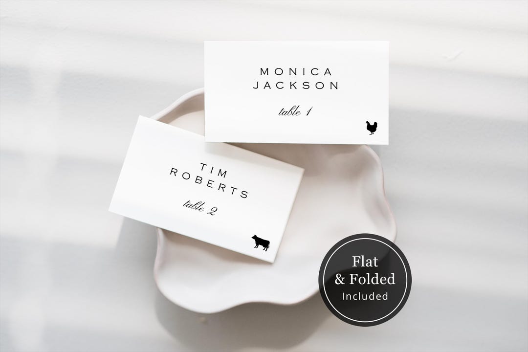 Tarjeta de lugar para boda imprimible / Plantilla de tarjeta de lugar ...