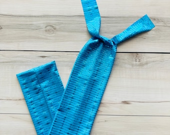 Aqua lycra paardenstaarttas