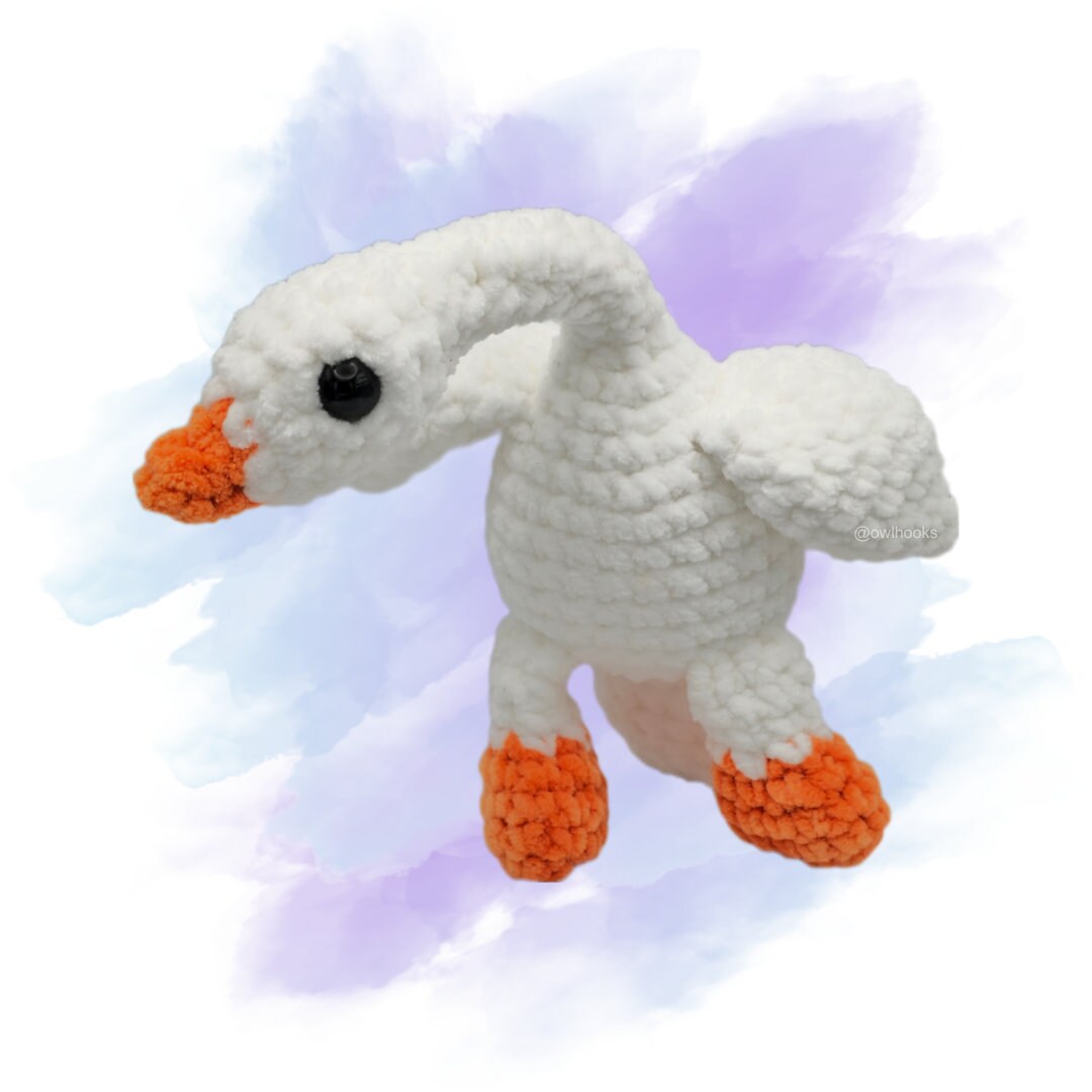 Goose Soft Toy, Silly Little Goose, Handmade Crochet, Bird Watcher Gift ...